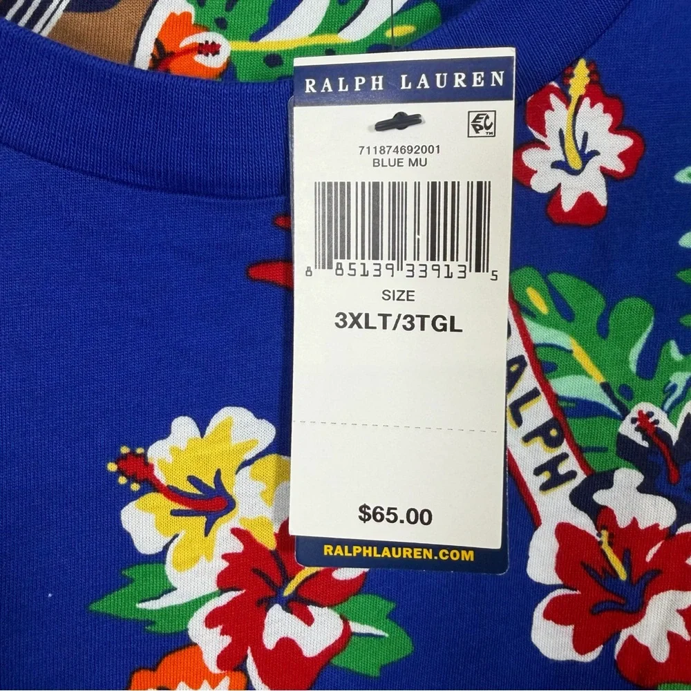 *NEW Ralph Lauren Polo Bear Aloha Tshirt Big & Tall Size 3XLT - Picture 9 of 10